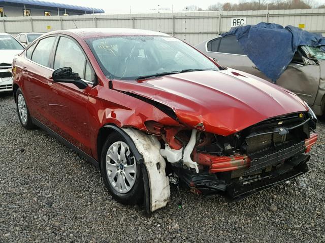 3FA6P0G77DR355560 - 2013 FORD FUSION S RED photo 1