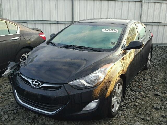 5NPDH4AE0DH397696 - 2013 HYUNDAI ELANTRA GL BLACK photo 2