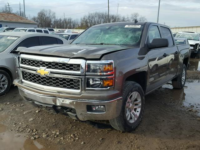 3GCUKREC2EG144932 - 2014 CHEVROLET SILVERADO BROWN photo 2