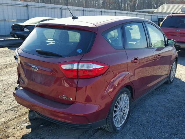 1FADP5AU9FL105161 - 2015 FORD C-MAX SE RED photo 4