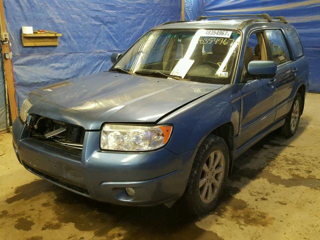 JF1SG65697H706356 - 2007 SUBARU FORESTER 2 BLUE photo 2