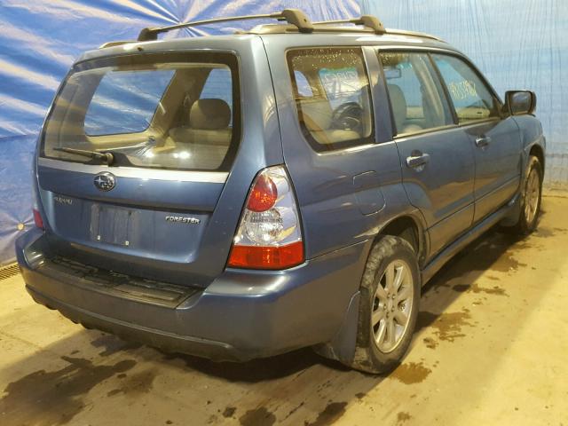 JF1SG65697H706356 - 2007 SUBARU FORESTER 2 BLUE photo 4