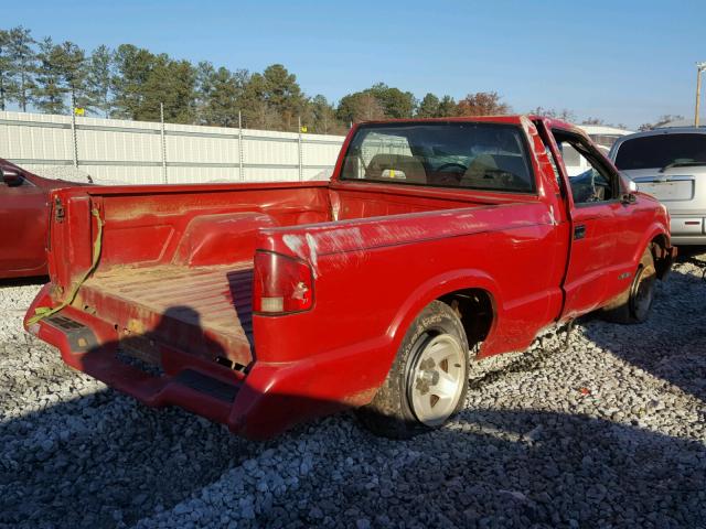 1GCCS1445TK193247 - 1996 CHEVROLET S TRUCK S1 RED photo 4