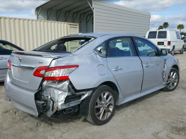 3N1AB7AP8EY225365 - 2014 NISSAN SENTRA S SILVER photo 4