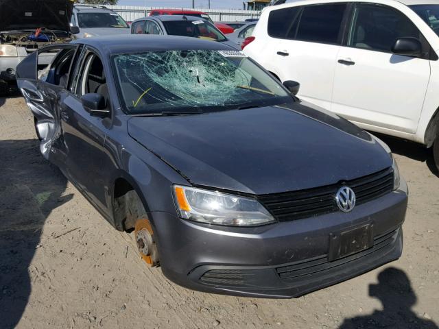 3VW2K7AJ1DM281048 - 2013 VOLKSWAGEN JETTA BASE GRAY photo 1