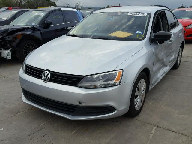 3VW1K7AJ2CM363297 - 2012 VOLKSWAGEN JETTA BASE SILVER photo 2