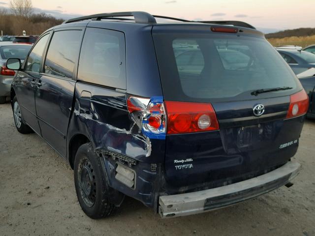 5TDZA23C16S546530 - 2006 TOYOTA SIENNA CE BLUE photo 3