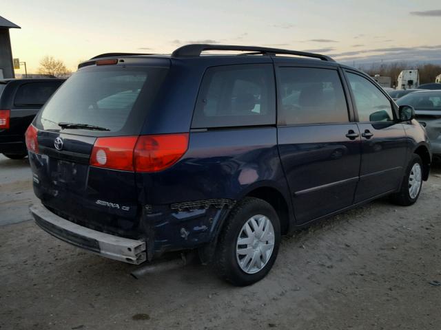 5TDZA23C16S546530 - 2006 TOYOTA SIENNA CE BLUE photo 4