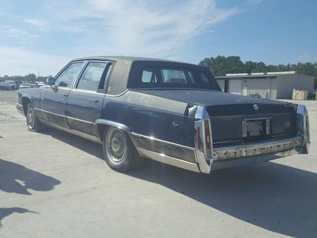 1G6DW54Y8LR727144 - 1990 CADILLAC BROUGHAM BLUE photo 3