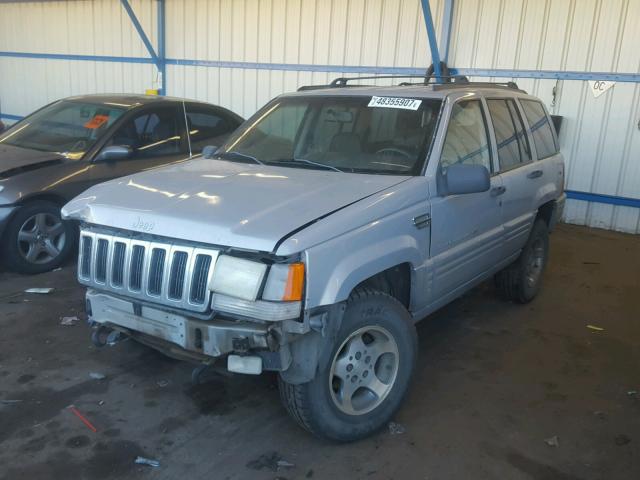 1J4GZ48Y1WC208248 - 1998 JEEP GRAND CHER SILVER photo 2