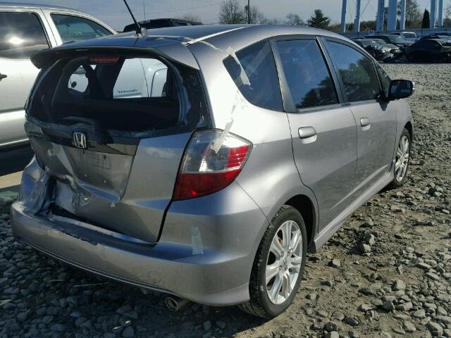 JHMGE8G46AS009328 - 2010 HONDA FIT SPORT GRAY photo 4