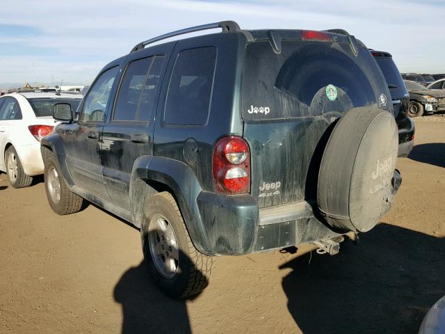 1J8GL58526W187954 - 2006 JEEP LIBERTY LI GREEN photo 3