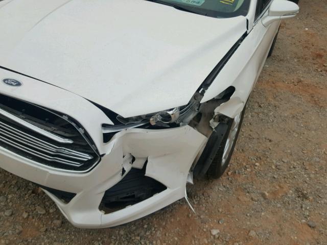 3FA6P0H71DR112924 - 2013 FORD FUSION SE WHITE photo 9