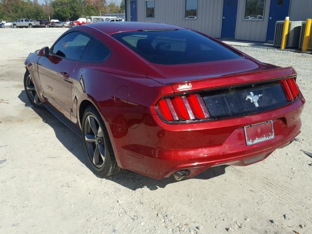 1FA6P8AMXF5344121 - 2015 FORD MUSTANG RED photo 3