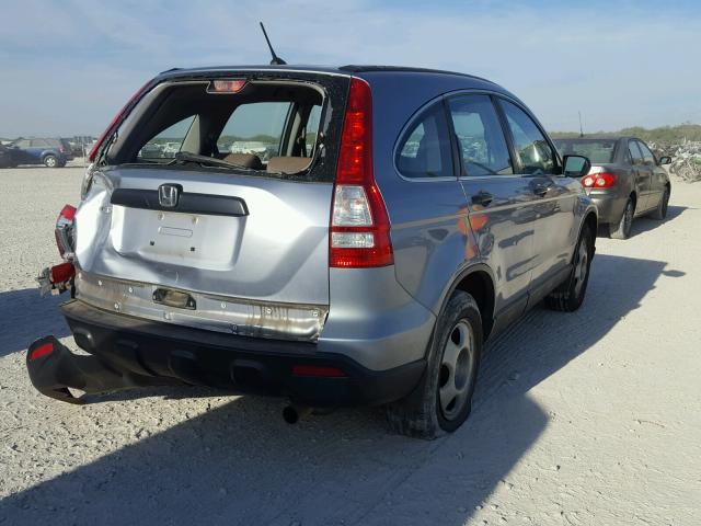 5J6RE38349L002106 - 2009 HONDA CR-V LX SILVER photo 4