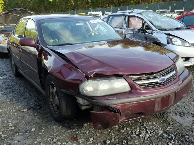 2G1WF52E339444801 - 2003 CHEVROLET IMPALA BURGUNDY photo 1