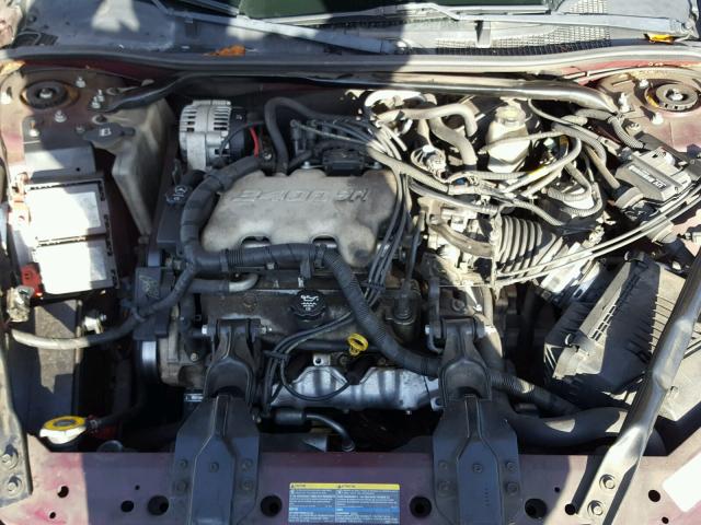 2G1WF52E339444801 - 2003 CHEVROLET IMPALA BURGUNDY photo 7