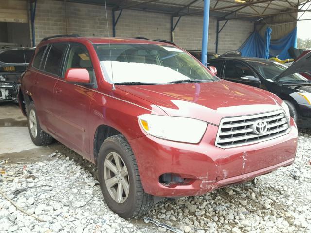 JTEDS41A882045614 - 2008 TOYOTA HIGHLANDER MAROON photo 1