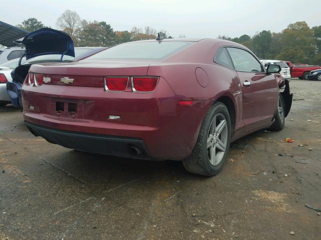 2G1FB1EV1A9176179 - 2010 CHEVROLET CAMARO LT MAROON photo 4