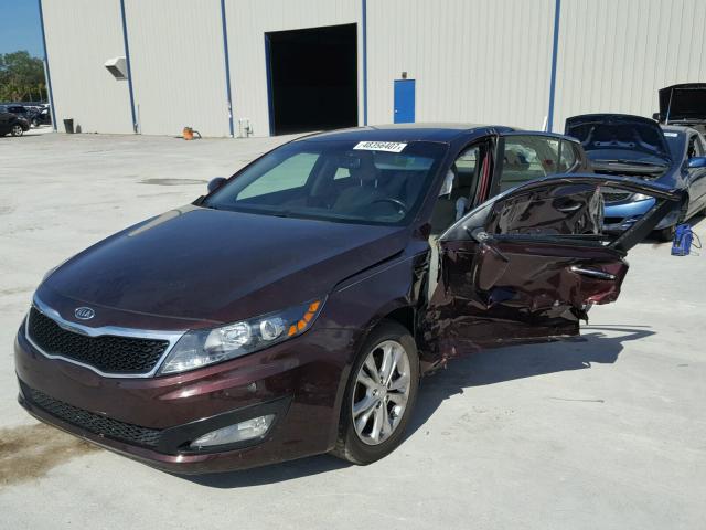 5XXGN4A71CG085906 - 2012 KIA OPTIMA EX PURPLE photo 2