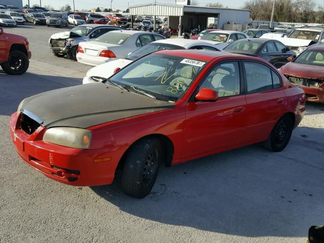 KMHDN46D84U800317 - 2004 HYUNDAI ELANTRA GL RED photo 2