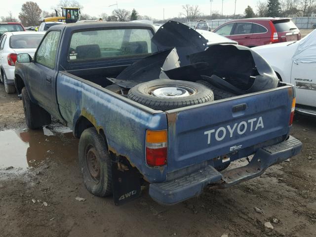 JT4RN01P1K4012836 - 1989 TOYOTA PICKUP 1/2 BLUE photo 3