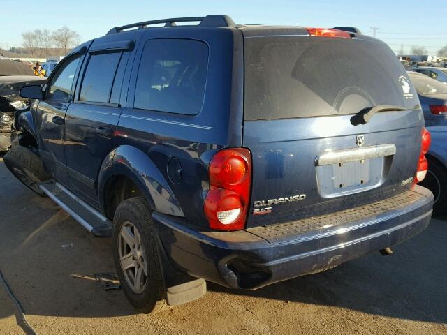 1D4HB48N76F150538 - 2006 DODGE DURANGO SL BLUE photo 3