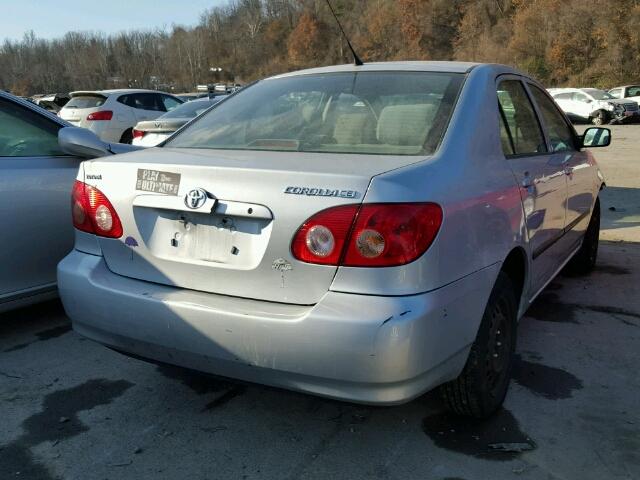 2T1BR32E46C605713 - 2006 TOYOTA COROLLA CE SILVER photo 4