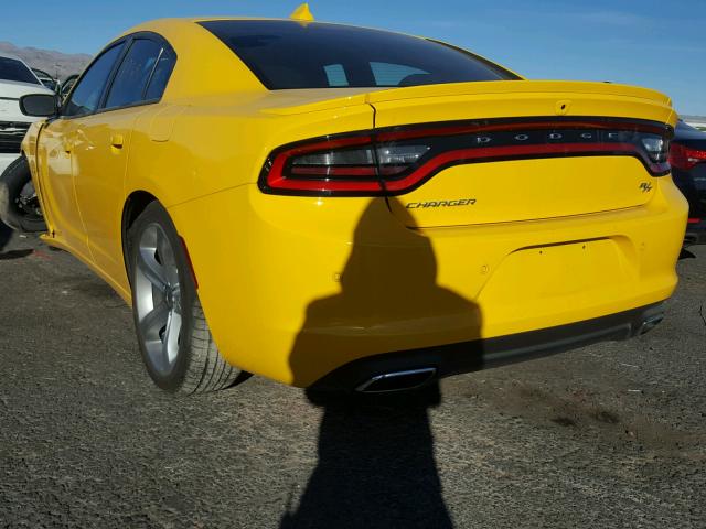 2C3CDXCT7JH162516 - 2018 DODGE CHARGER R/ YELLOW photo 3
