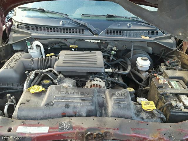 1B7GG22N9YS787917 - 2000 DODGE DAKOTA BURGUNDY photo 7