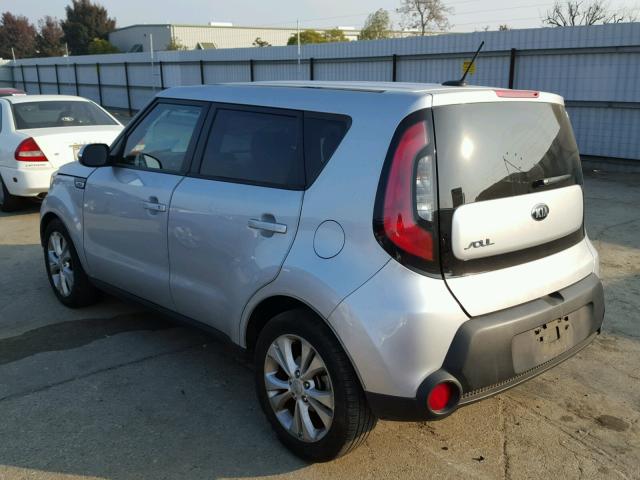 KNDJP3A53E7710293 - 2014 KIA SOUL + SILVER photo 3