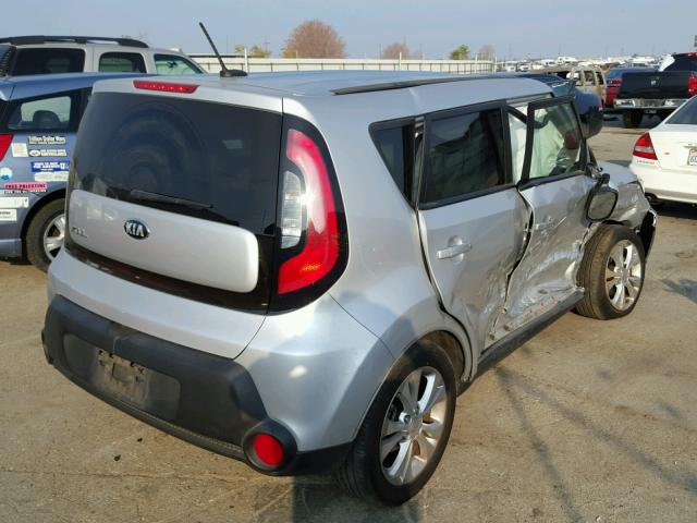 KNDJP3A53E7710293 - 2014 KIA SOUL + SILVER photo 4