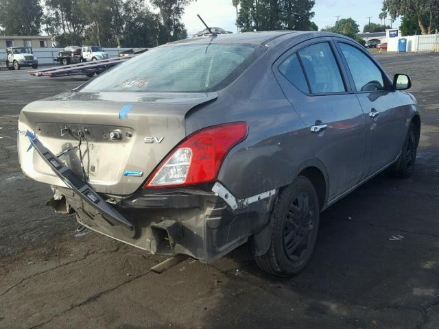 3N1CN7AP2CL912108 - 2012 NISSAN VERSA S CHARCOAL photo 4