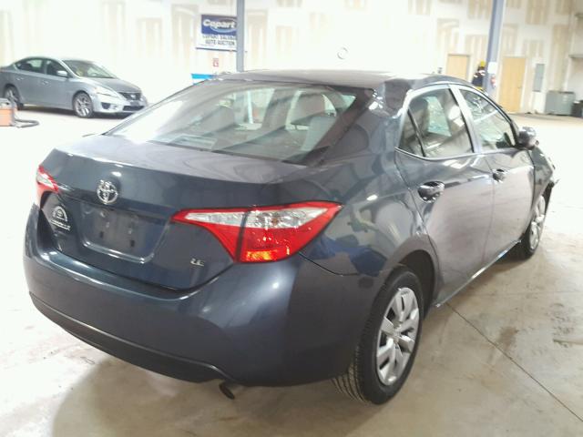 2T1BURHE6FC240427 - 2015 TOYOTA COROLLA GRAY photo 4