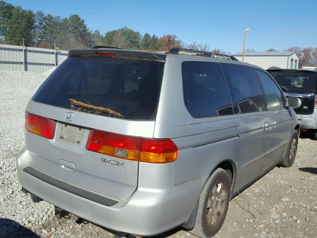 2HKRL189X2H567684 - 2002 HONDA ODYSSEY EX SILVER photo 4