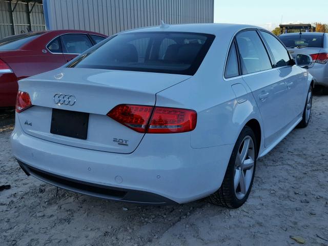 WAUKFAFL8CA116749 - 2012 AUDI A4 PRESTIG WHITE photo 4