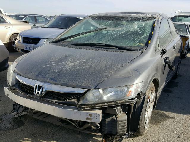 19XFA1F54BE038583 - 2011 HONDA CIVIC LX GRAY photo 2