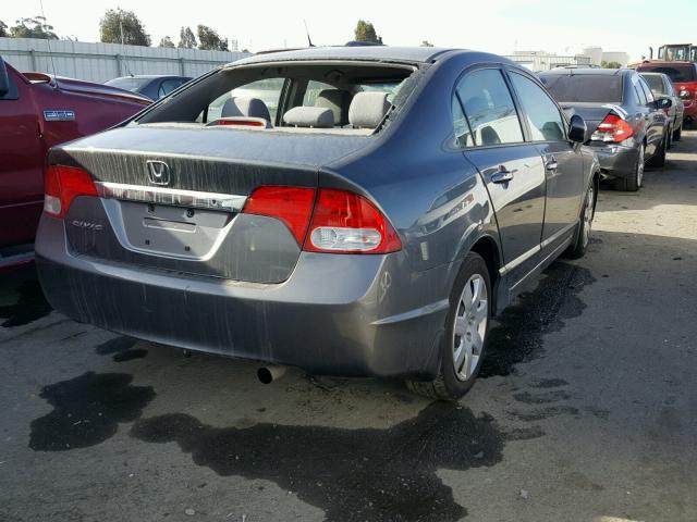 19XFA1F54BE038583 - 2011 HONDA CIVIC LX GRAY photo 4