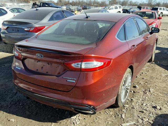 3FA6P0K91ER183990 - 2014 FORD FUSION TIT BURGUNDY photo 4