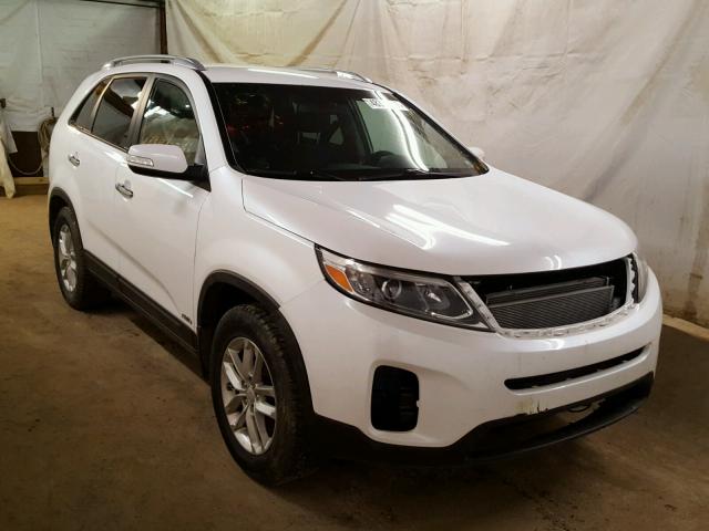 5XYKTCA66EG446367 - 2014 KIA SORENTO LX WHITE photo 1