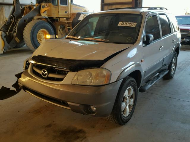 4F2YU09112KM48709 - 2002 MAZDA TRIBUTE LX WHITE photo 2