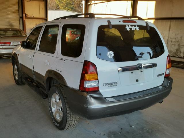 4F2YU09112KM48709 - 2002 MAZDA TRIBUTE LX WHITE photo 3