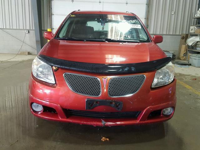 5Y2SL65866Z442044 - 2006 PONTIAC VIBE RED photo 9