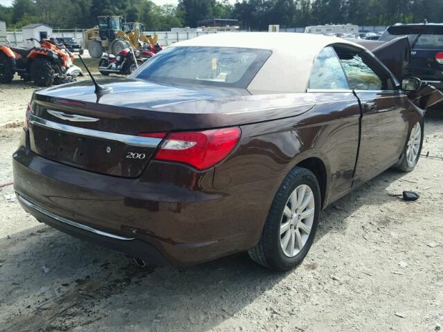 1C3BCBEG3DN601286 - 2013 CHRYSLER 200 TOURIN BROWN photo 4