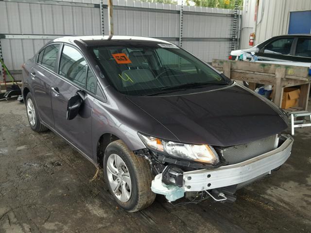 19XFB2F59FE021366 - 2015 HONDA CIVIC LX GRAY photo 1