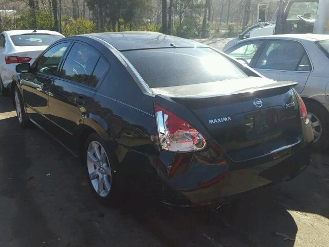 1N4BA41E87C812765 - 2007 NISSAN MAXIMA SE BLACK photo 3