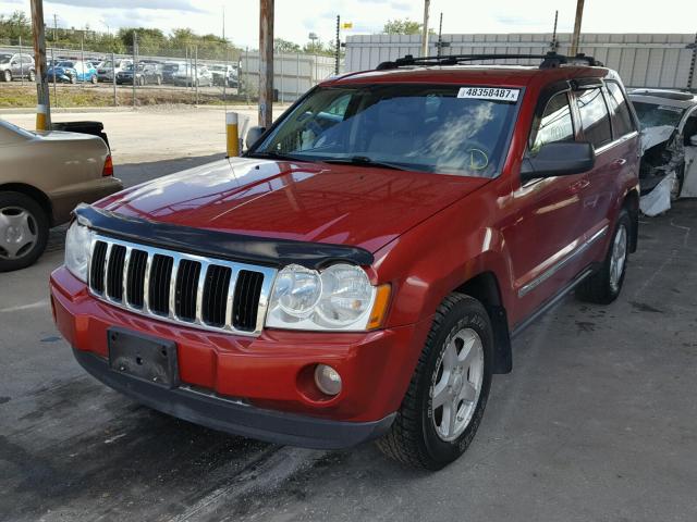 1J4HR58N85C530576 - 2005 JEEP GRAND CHER RED photo 2