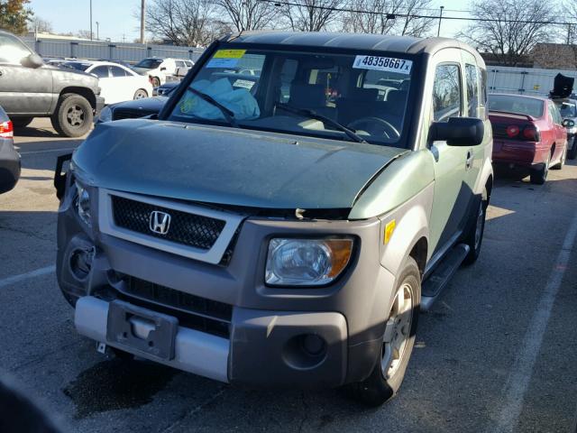 5J6YH28634L028535 - 2004 HONDA ELEMENT EX GREEN photo 2