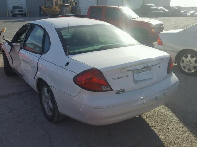 1FAFP53U93A252755 - 2003 FORD TAURUS SE WHITE photo 3