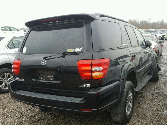 5TDZT38A24S231689 - 2004 TOYOTA SEQUOIA LI BLACK photo 4